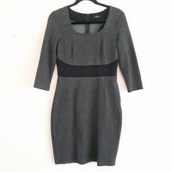 ESPRIT Herringbone Soft Knit Form Fitting Stretch Fit Dress Sz Med Mini/Midi - Picture 1 of 13